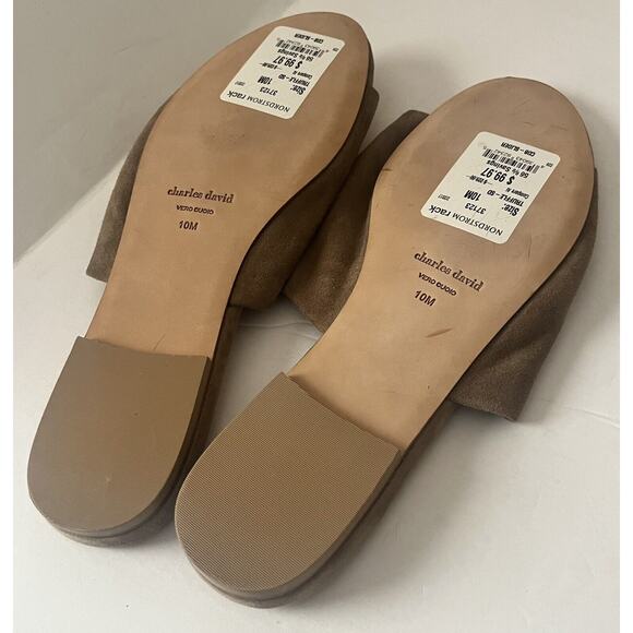 Charles David Tan Suede Sandals - Picture 6 of 8